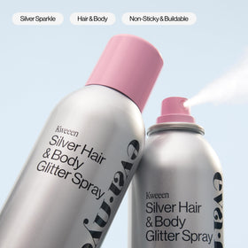 EVA·NYC Kweeen Glitter Spray back view with ingredient list