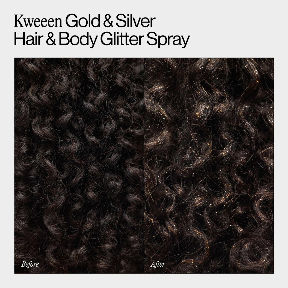 EVA·NYC Kweeen Gold Glitter Spray with warm vanilla scent