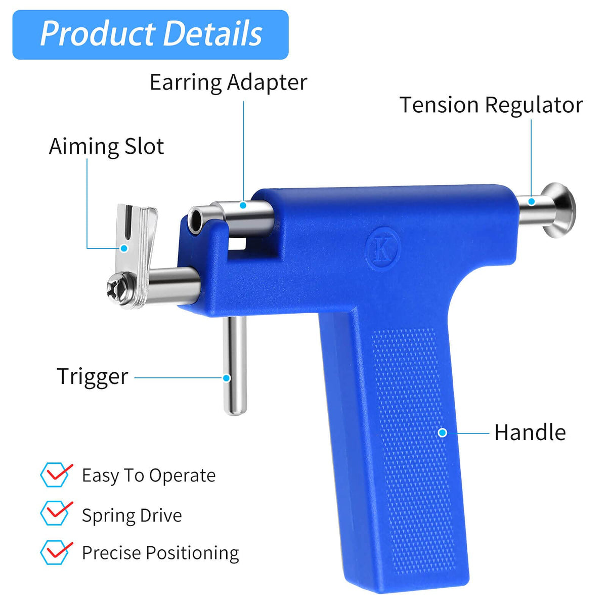 Evatage ear piercing gun kit packaging