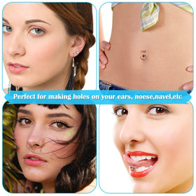 Evatage piercing kit packaging with all contents displayed