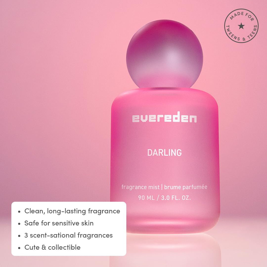 Evereden Darling Hair & Body Fragrance Mist bottle side view