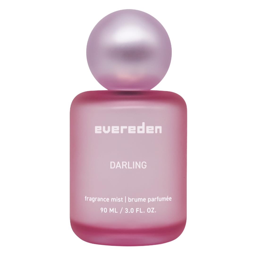 Evereden Darling Hair & Body Fragrance Mist front view with rose and vanilla scent
