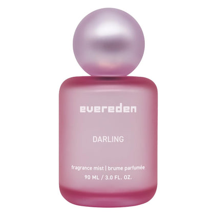 Evereden Darling Hair & Body Fragrance Mist front view with rose and vanilla scent