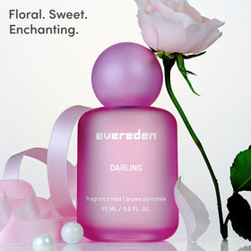 Evereden Darling Hair & Body Fragrance Mist showing floral design
