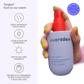 Evereden Kids 4-in-1 Detangler Spray with child brushing hair