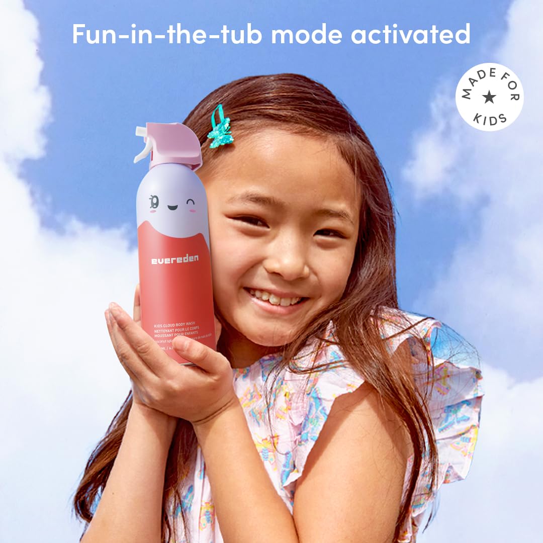 Evereden Kids Body Wash Foam Duo in a bathroom setting