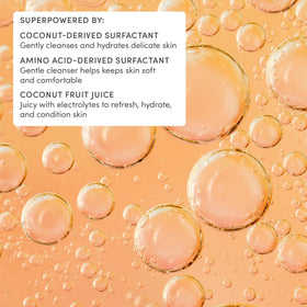 Evereden Kids Body Wash showing texture on hand