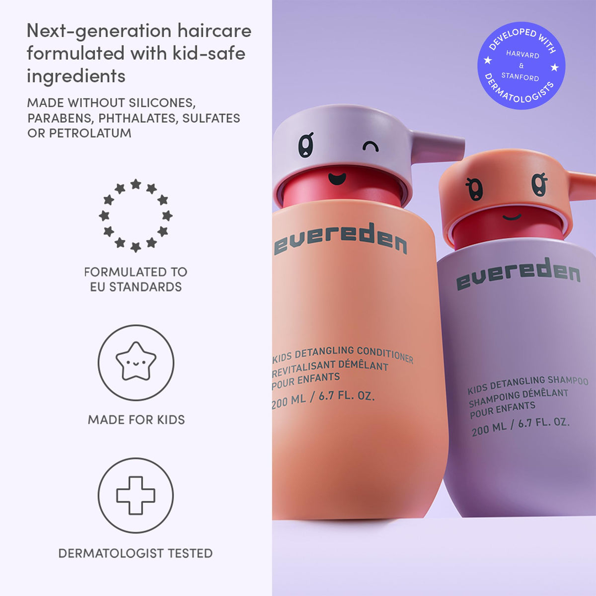 Evereden Kids Detangling Conditioner with plant protein ingredients