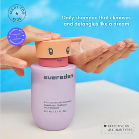 Evereden Kids Detangling Shampoo 300g back view showing ingredients