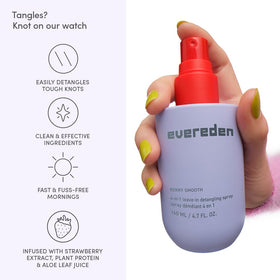 Evereden Kids Detangling Spray back view with ingredients