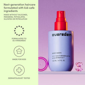 Evereden Kids Detangling Spray with child brushing hair