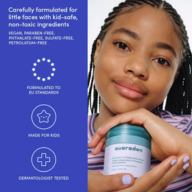 Evereden Kids Face Cream being applied on a child's face