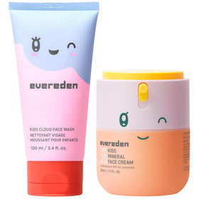 Evereden Kids Face Wash front view with tropical packaging