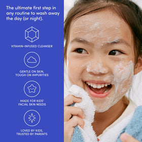 Evereden Kids Face Wash with child using it