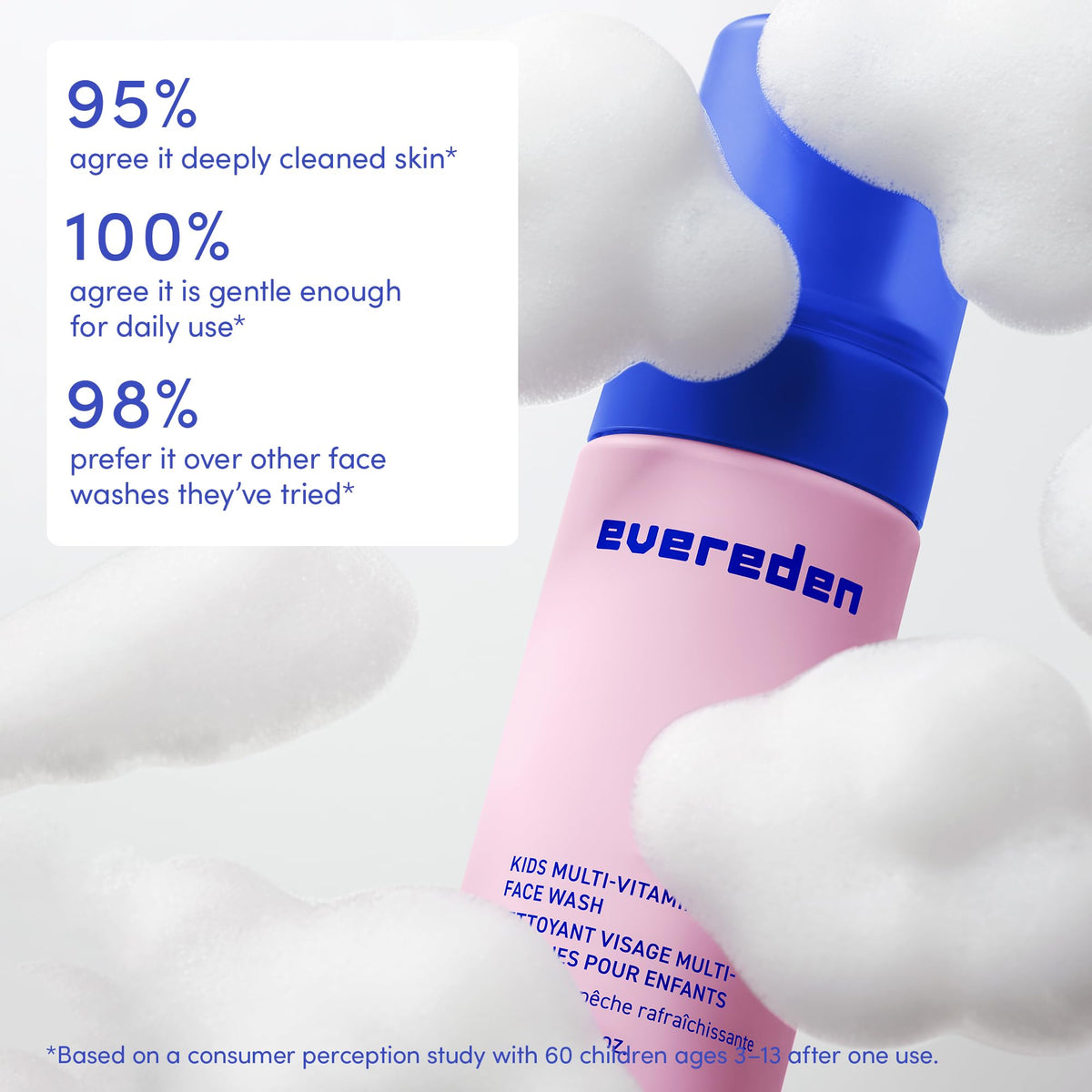 Evereden Kids Face Wash with coconut ingredients