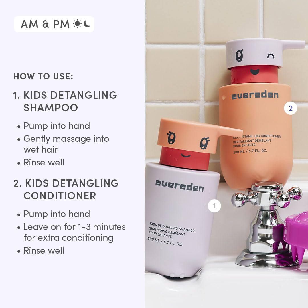 Evereden Kids Shampoo and Conditioner Set with natural ingredients