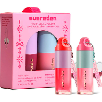 Evereden Kids Tinted Lip Oil 2-Pack front view with gift box