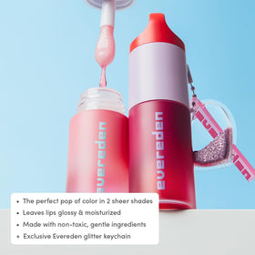Evereden Kids Tinted Lip Oil Red packaging with ingredients list