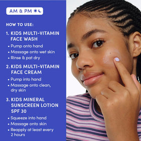 Evereden SPF 30 Mineral Sunscreen being applied on a child's skin