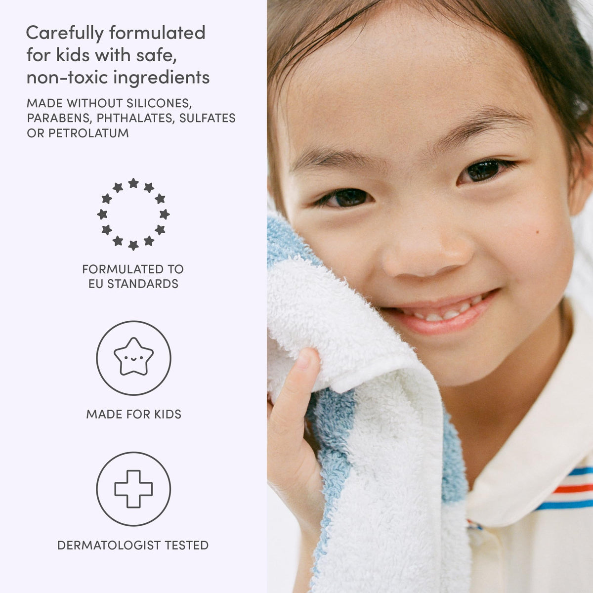 Evereden Travel Kids Body Wash Peach side view