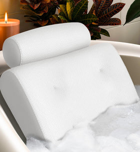 Everlasting Comfort Bath Pillow front view with quick-dry mesh