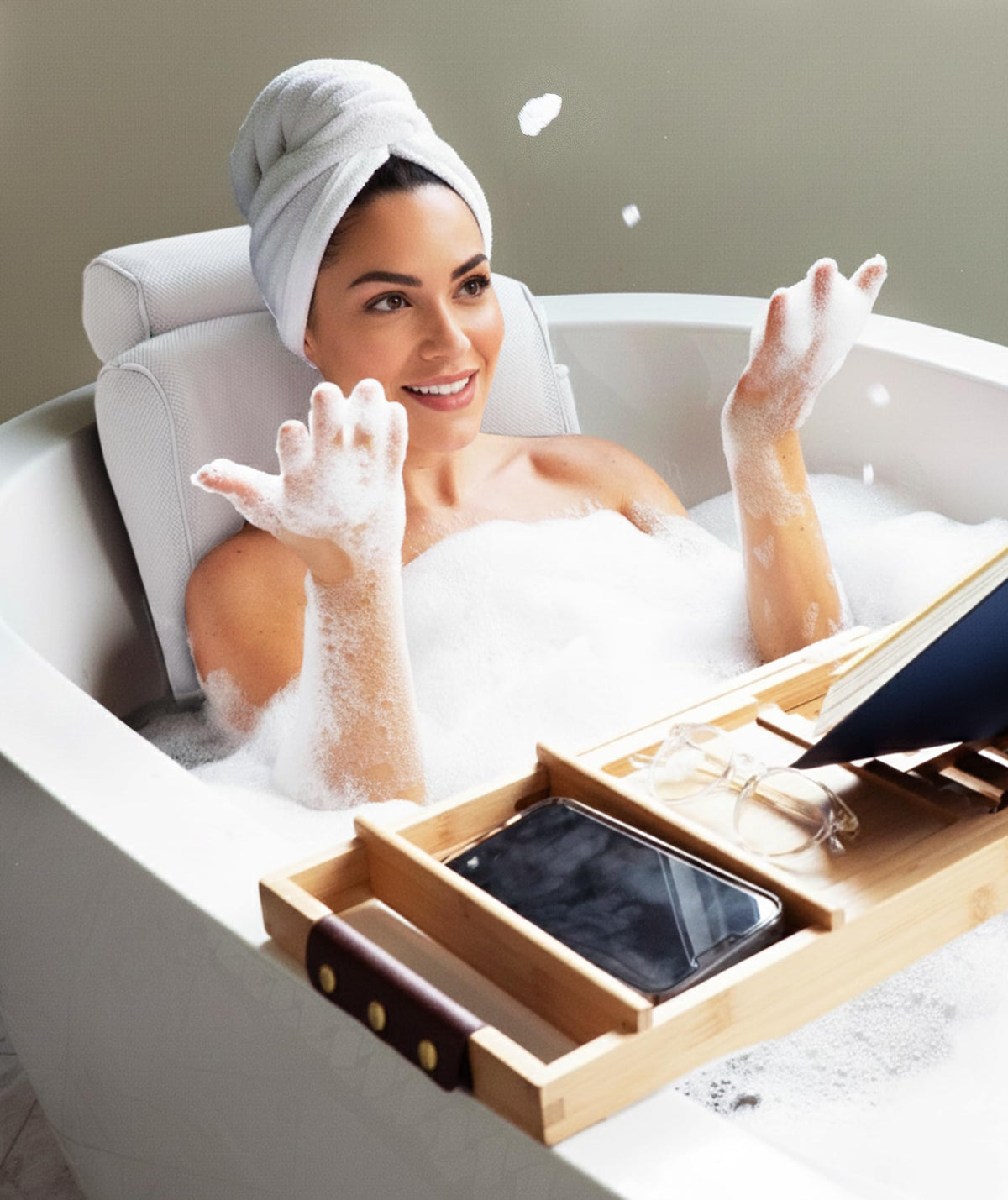 Everlasting Comfort Bath Pillow with packaging details