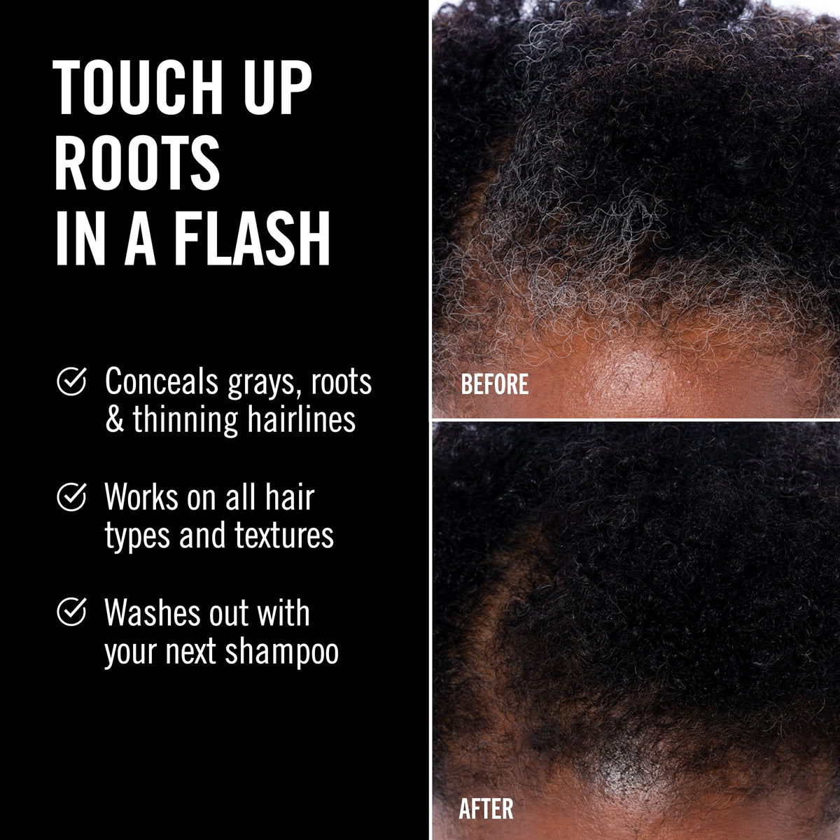 EVERPRO Gray Away Instant Root Cover Up Spray 2.5oz Black back view