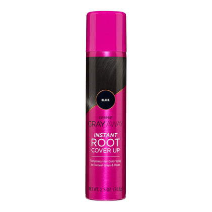EVERPRO Gray Away Instant Root Cover Up Spray 2.5oz Black front view