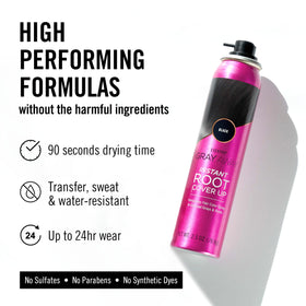 EVERPRO Gray Away Instant Root Cover Up Spray 2.5oz Black nozzle close-up