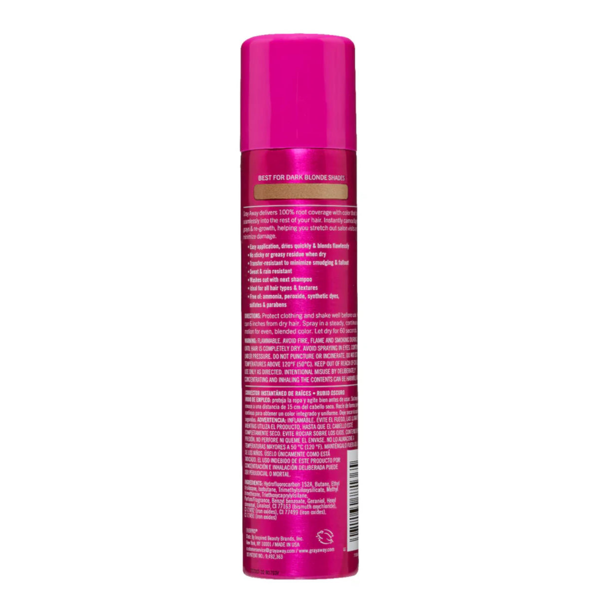 EVERPRO Gray Away Instant Root Cover Up Spray 2.5oz Dark Blonde packaging details