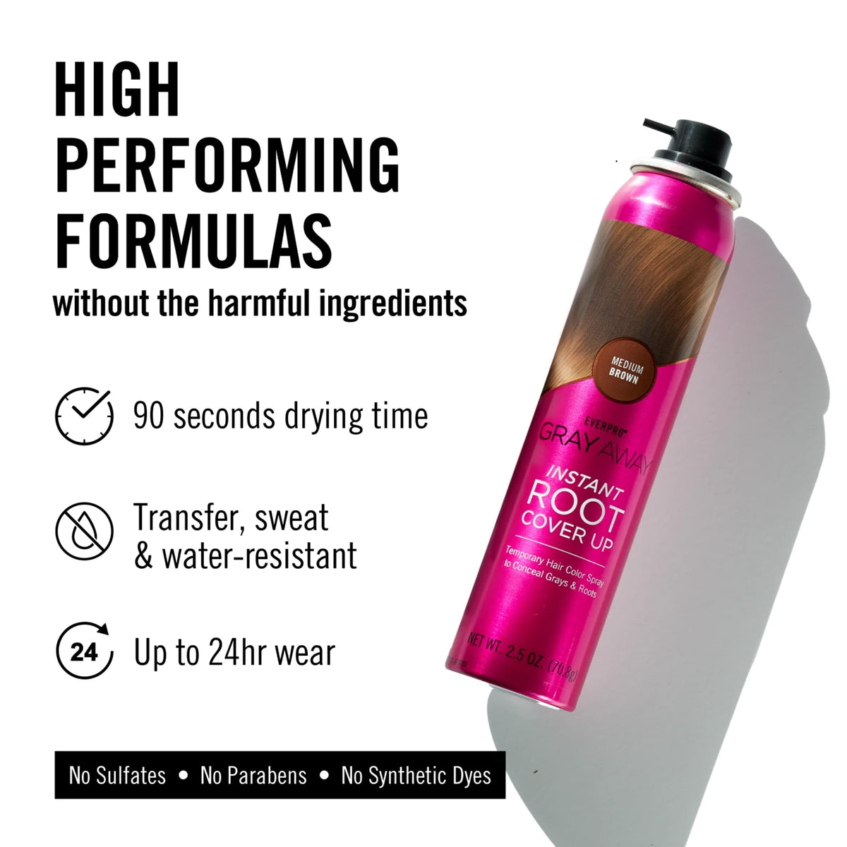 EVERPRO Gray Away Instant Root Cover Up Spray 2.5oz nozzle close-up