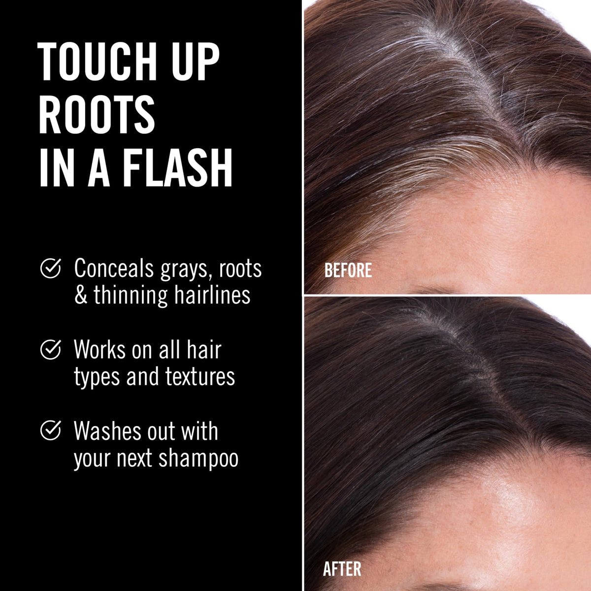 EVERPRO Gray Away Instant Root Cover Up Spray Dark Brown back view