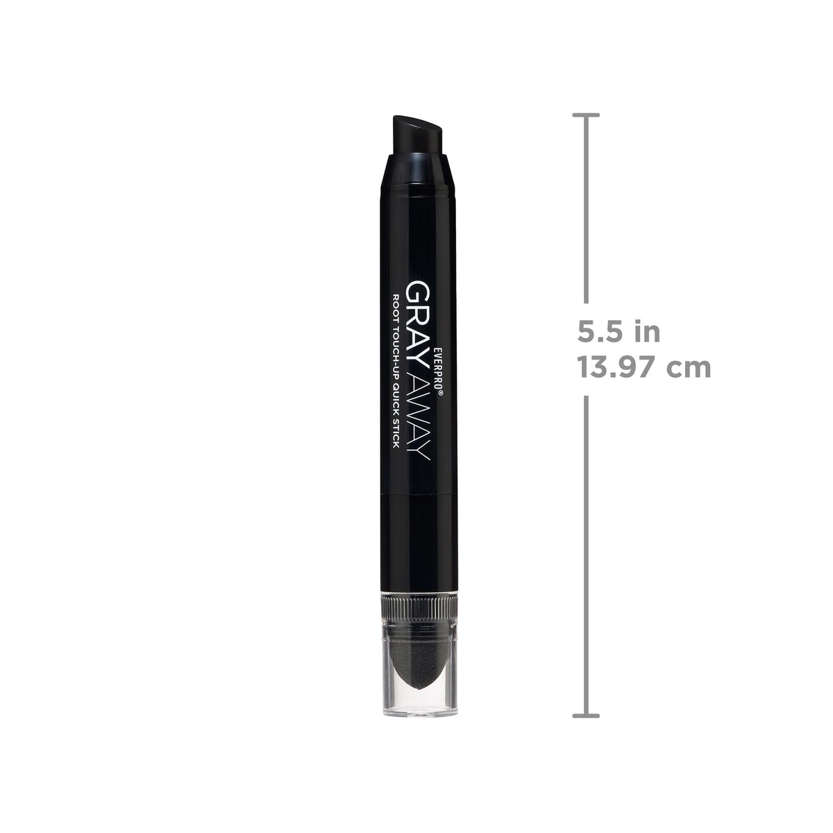EVERPRO Gray Away Root Touchup Quick Stick Black application demonstration