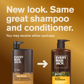 Every Man Jack 2-in-1 Shampoo & Conditioner Amber Sandalwood with natural ingredients
