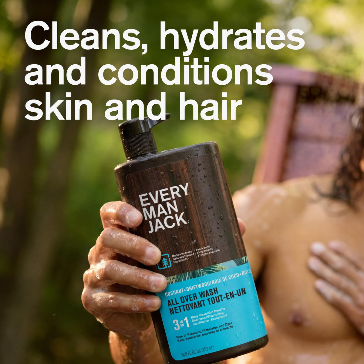 Every Man Jack 3-in-1 Body Wash Coconut Driftwood texture close-up