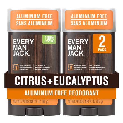 Every Man Jack Aluminium Free Deodorant Citrus Eucalyptus front view
