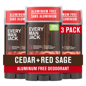 Every Man Jack Aluminum Free Deodorant Cedar Red Sage 3-pack front view