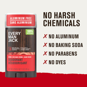 Every Man Jack Aluminum Free Deodorant Cedar Red Sage application demonstration