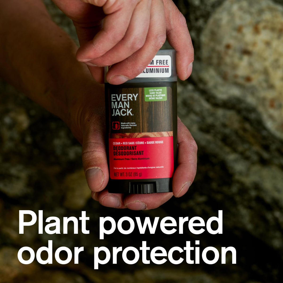 Every Man Jack Aluminum Free Deodorant Cedar Red Sage packaging side view