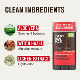 Every Man Jack Aluminum Free Deodorant Cedar Red Sage scent description