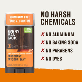 Every Man Jack Aluminum Free Deodorant Citrus Eucalyptus in lifestyle setting