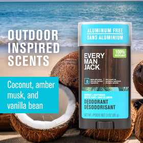 Every Man Jack Aluminum Free Deodorant Coconut Driftwood packaging