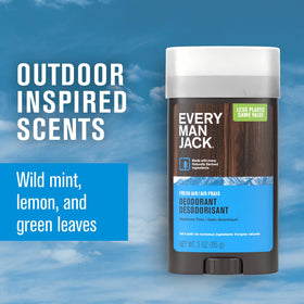 Every Man Jack Aluminum Free Deodorant Fresh Air showing ingredients