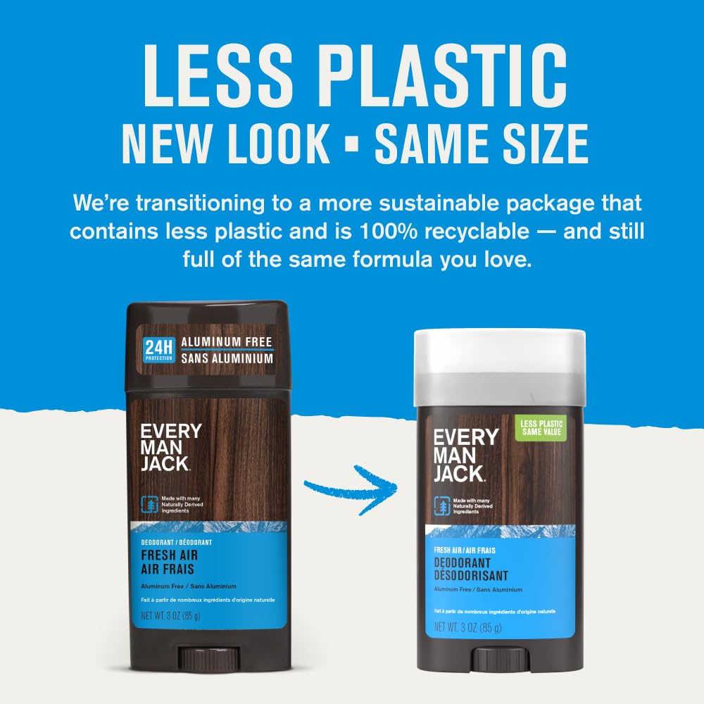 Every Man Jack Aluminum Free Deodorant Fresh Air stick close-up