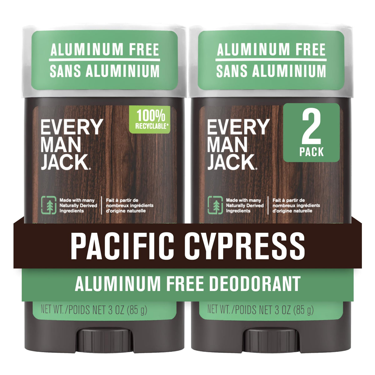 Every Man Jack Aluminum Free Deodorant Pacific Cypress front view
