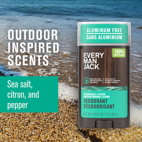 Every Man Jack Aluminum Free Deodorant Sea Minerals Citron application