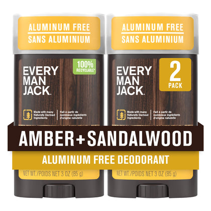 Every Man Jack Amber Sandalwood Deodorant front view