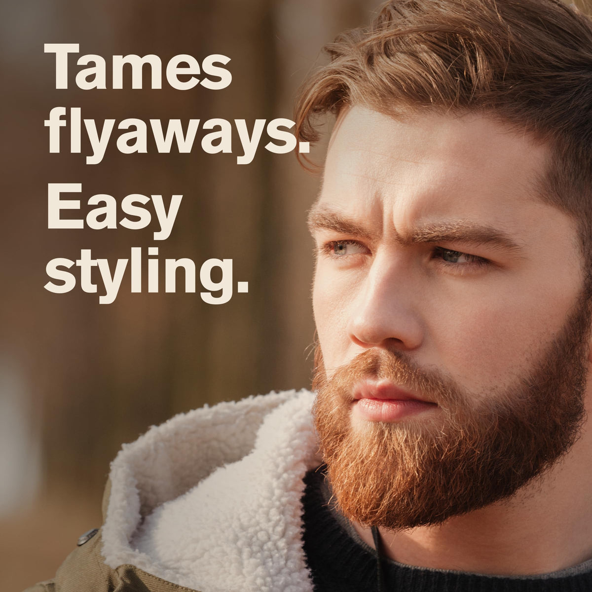 Every Man Jack Beard Butter with sandalwood background