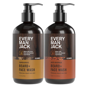 Every Man Jack Beard + Face Wash 2 Pack front view