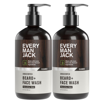 Every Man Jack Beard + Face Wash 6.7 fl. oz front view